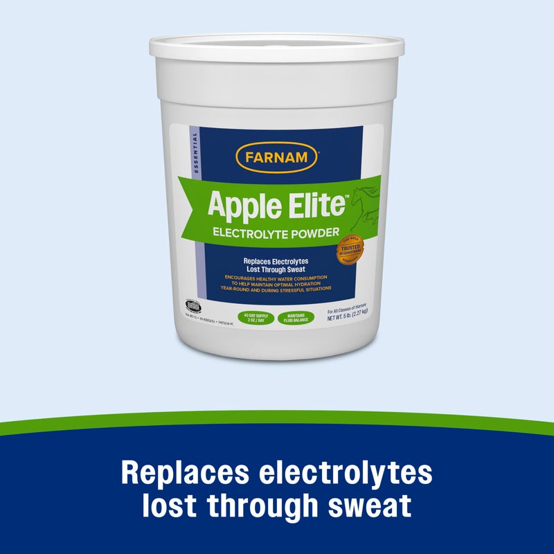 Farnam Apple Elite Electrolyte Powder Supplement for Horses, Replaces Vital Minerals, Encourages Hydration, No Added Sugar, 5 pounds - Image 3