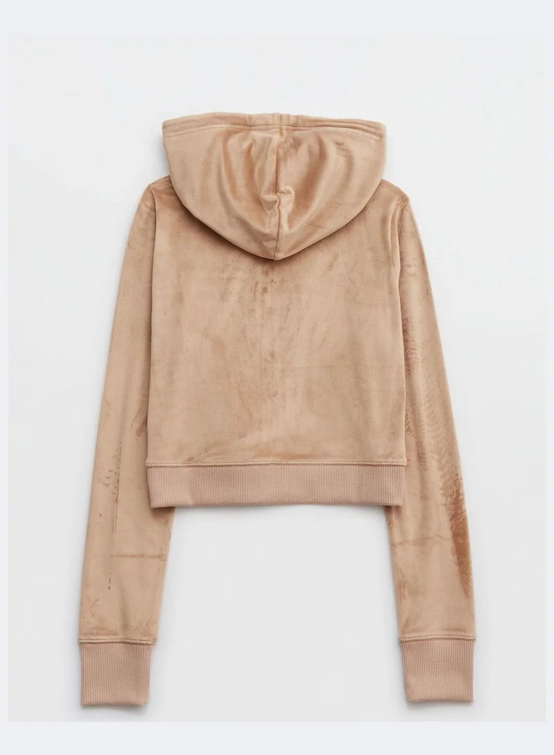 Aerie Velour Drawstring Hoodie