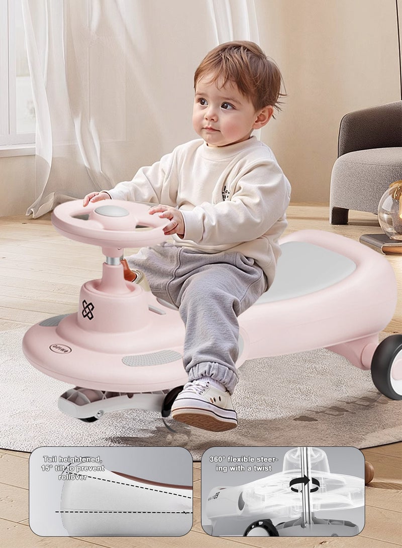 MaBaby سيارة دفع للأطفال، سيارة توازن متأرجحة مع عجلات مضيئة للمتعة في الهواء الطلق والداخلية، سيارة للأطفال من 1-3 سنوات، - Image 5
