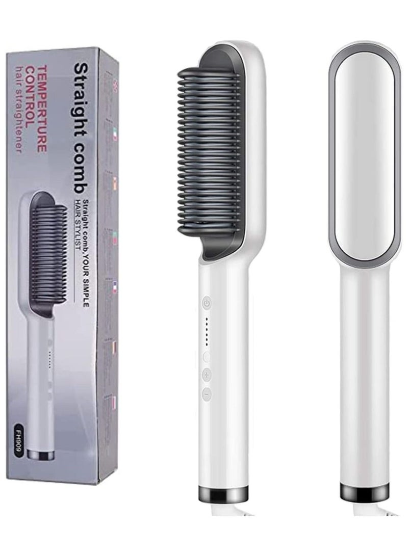 DubaiGallery Hair Straightener Brush, Ion Hair Straightener Brush Electric Hair Straightening Comb, 5 Temp Settings, Auto Temperature Lock-Off, 30s Fast Heating Anti-scald Hot Brush. - Image 2