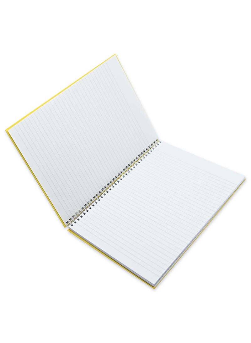 FIS Pack of 5 PP Spiral Hard Cover Note Book A4, Single Line, 100 Sheets, Yellow -FSNBSA4SLIPPYL - Image 2