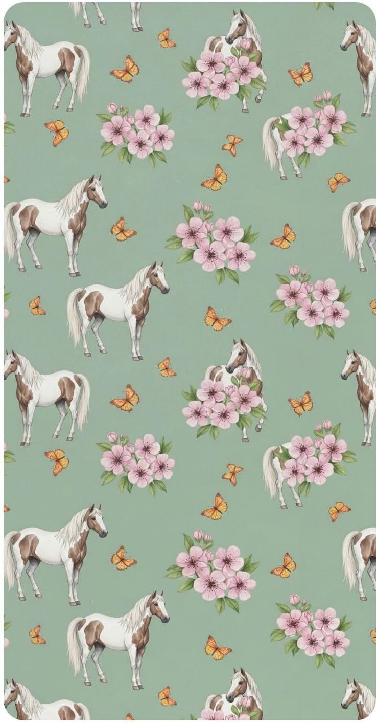 ملاءات أراجيح من White Horses، ملاءات قطنية مريحة ونافذة للهواء للأطفال من الذكور والإناث، مخصصة للأراجيح الصغيرة، ناعمة جدًا، تناسب مقاس 39” × 27”. - Image 1