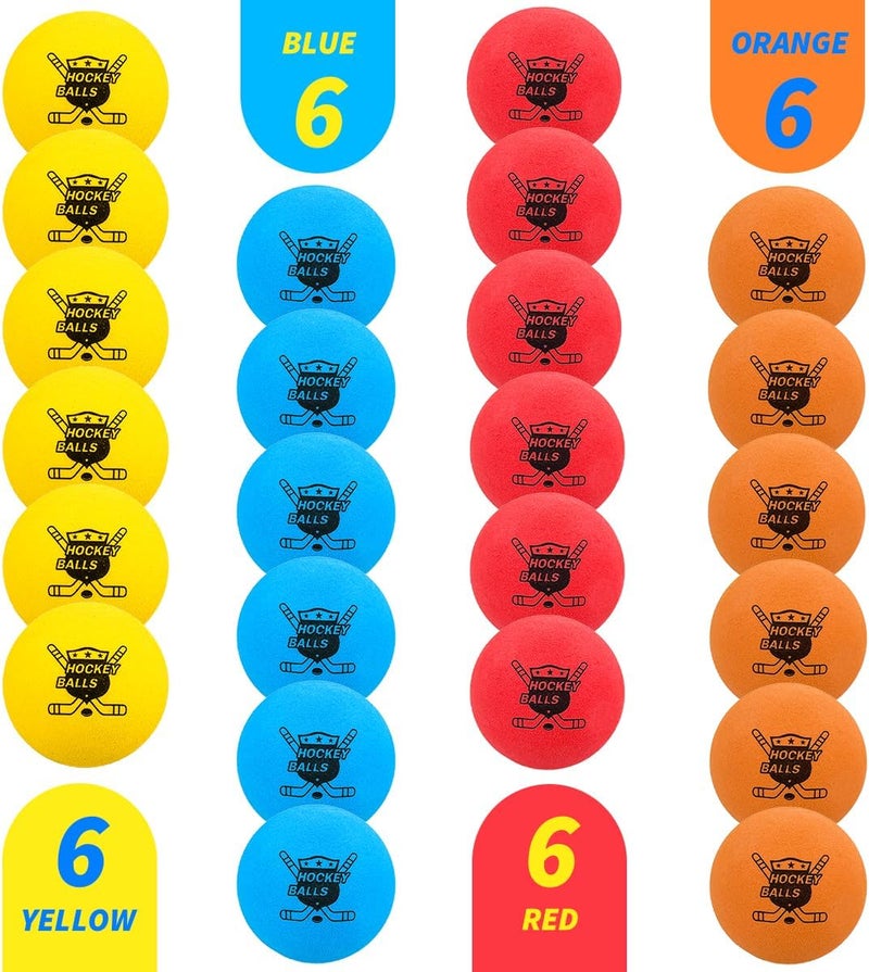Pandahero 24-Pack Mini Knee Hockey Balls for Indoor Play – Christmas Toys Gifts & Stocking Stuffers for Toddler Kids Boys Girls – Soft Foam Balls for Floor Hockey & Mini Sticks - Image 3