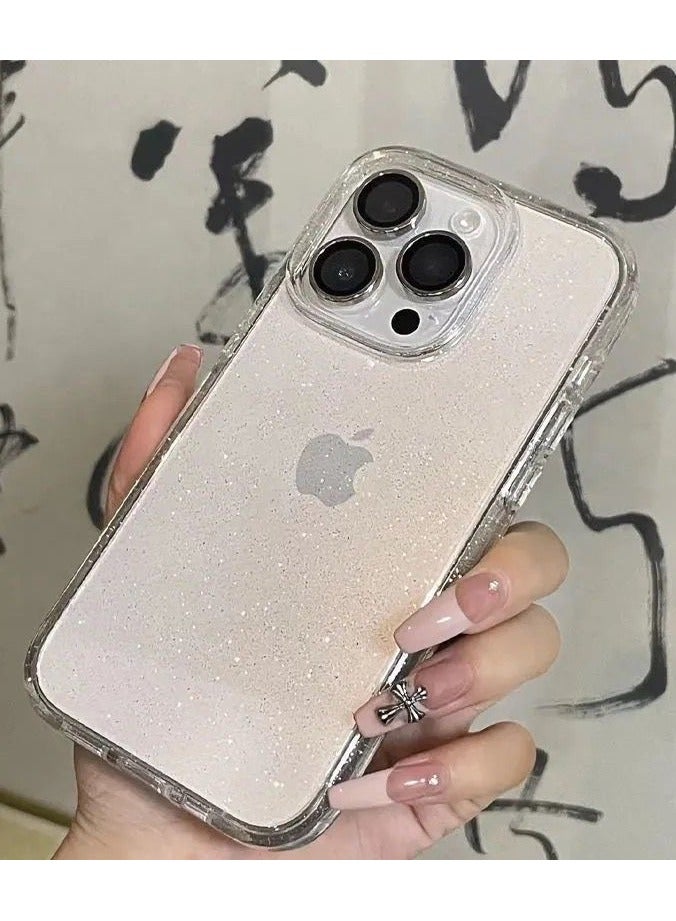 Transparent Glitter TPU Case for iPhone 16 Pro Max – Shockproof, Customizable, Trendy Design - Image 4