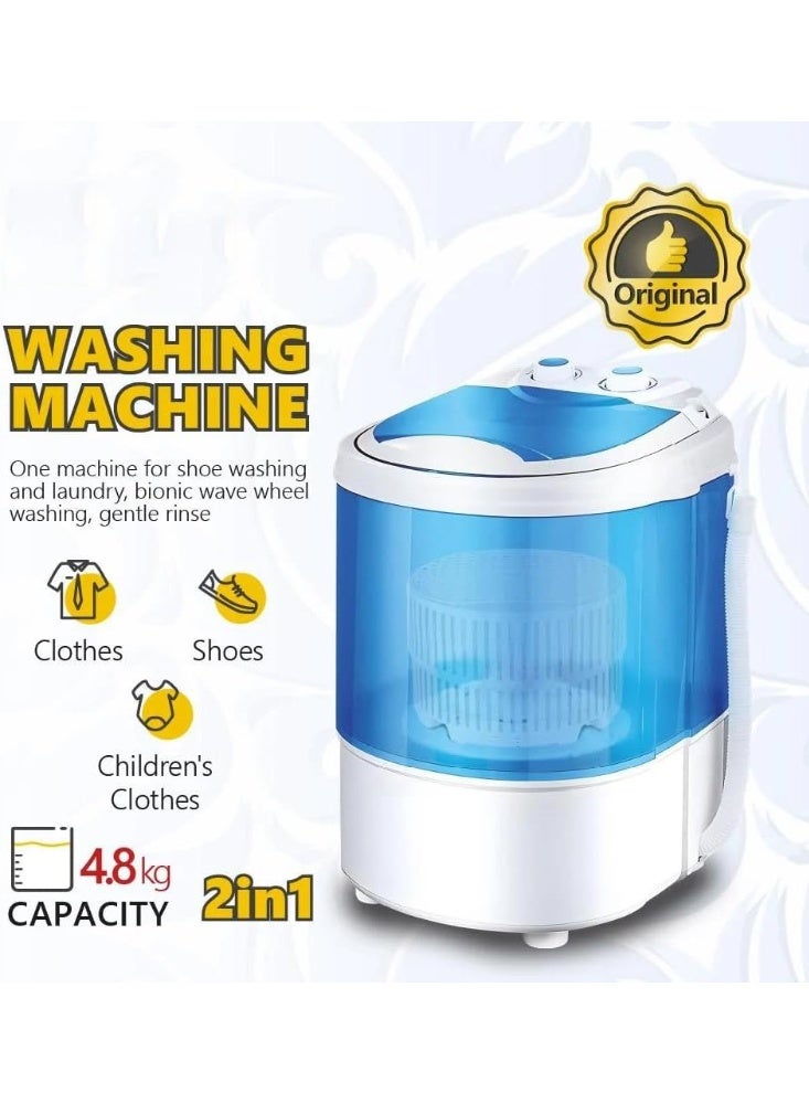 Mini Washing Machine with Spin Dryer – Compact Portable Washer with Adjustable Water Level and Drain Hose – Lightweight Laundry Machine for Baby Clothes, Dorms, Apartments, and Small Households  - Image 2