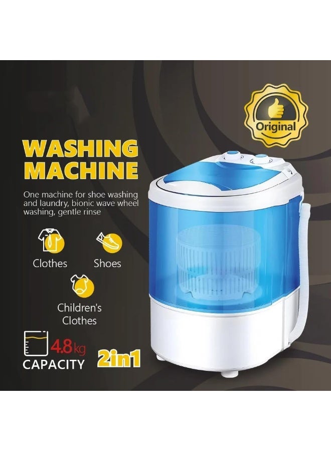 Mini Washing Machine with Spin Dryer – Compact Portable Washer with Adjustable Water Level and Drain Hose – Lightweight Laundry Machine for Baby Clothes, Dorms, Apartments, and Small Households  - Image 3