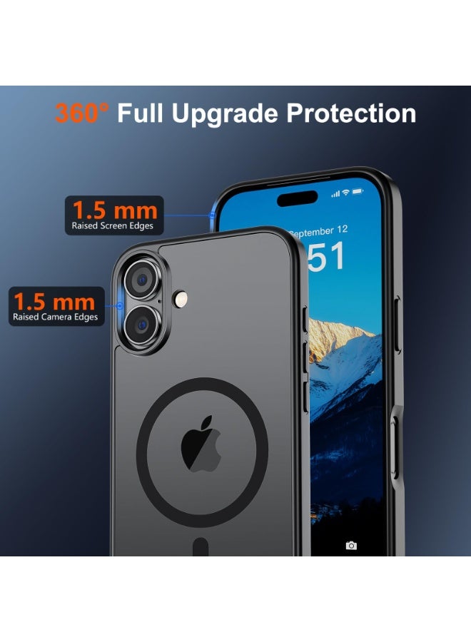 Magnetic for iPhone 17 Case (Compatible with MagSafe)(Military Grade Drop Protection) Translucent Matte Shockproof Phone Cover,Black - Image 4