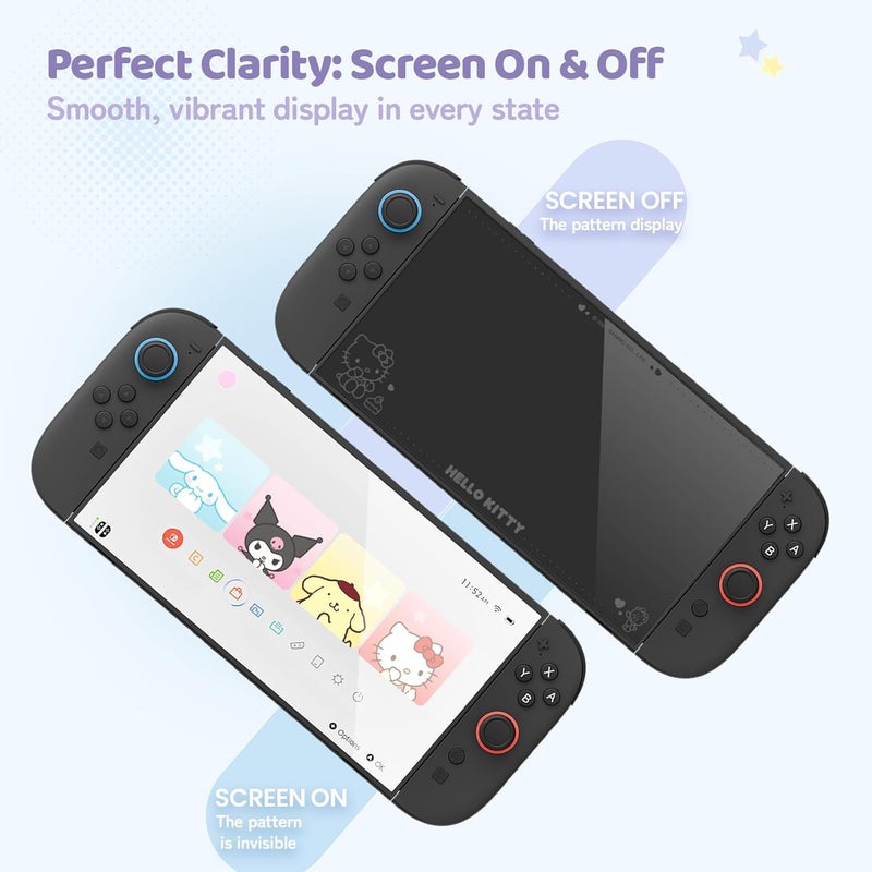 Kuitmor Bulk storage easy optimized build Screen Protector Compatible with Switch 2, High-Alumina Tempered Glass with Hidden Pattern - 9H Hardness Anti-Scratch, Bubble-Free Installation Kit, Ultra HD Clear 1 Pack (HLK Cat) Economical upgraded quality - Image 2