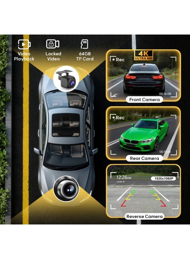 Carplay Screen for Car, 8.1" HD Portable Touch Screen Car Stereo with Android Auto, 4K Dash Cam, 1080P Backup Camera, GPS Navigation, Mirror Link, Bluetooth, AUX, FM Transmitter - Image 5