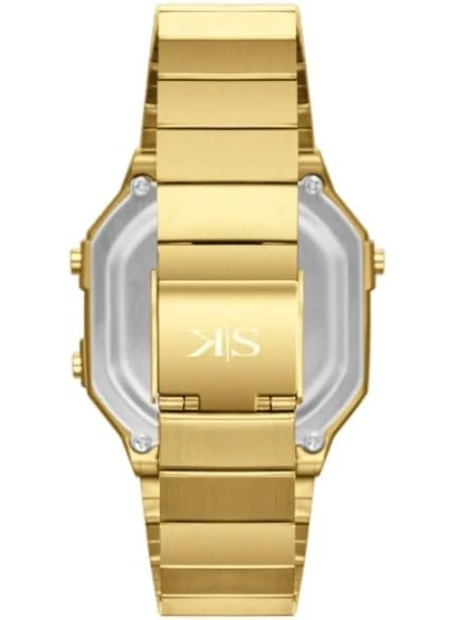 KENNETH SCOTT Kenneth Scott Ladies's Watch, Digital Display and Stainless Steel Strap - K25705-GBGC, Gold