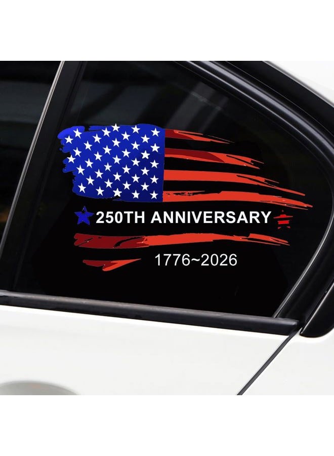 Nouiroy 250 Years America Car Decal,250th Anniversary The Independence of USA Sticker USA Patriotic Vinyl Decal Bumper Sticker for Car Windows (America Flag) - Image 1