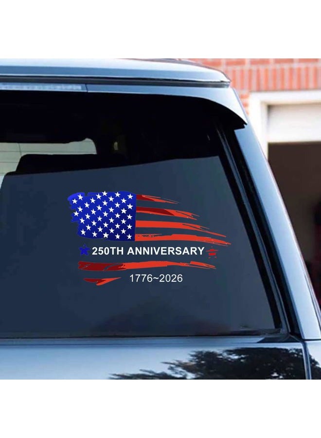 Nouiroy 250 Years America Car Decal,250th Anniversary The Independence of USA Sticker USA Patriotic Vinyl Decal Bumper Sticker for Car Windows (America Flag) - Image 5