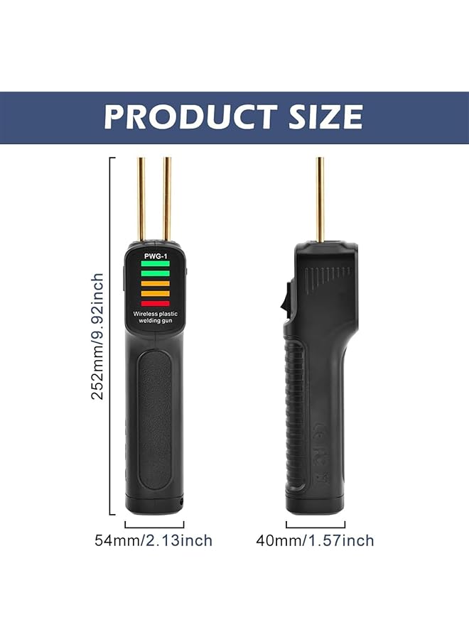 erorex Plastic Welding Kit Cordless Plastic Welder Tool Portable Plastic Welding Kit Hot Stapler With Led Light 2 In 1 Plastic Welder Soldering Gun With Weld Rods 200 Hot Staples In 4 Types - Image 2