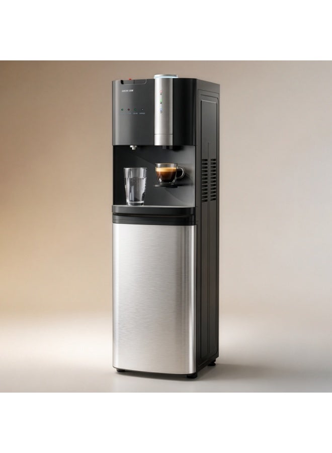 GREEN LION 2 in 1 Water Dispenser and Coffee Maker with Bottom Loading, 20 Bar Pump, Compressor Cooling, Hot and Cold Tanks, Touch and Rotary Control Maestro /Large, Small, Ground Capsule compatible - Image 3