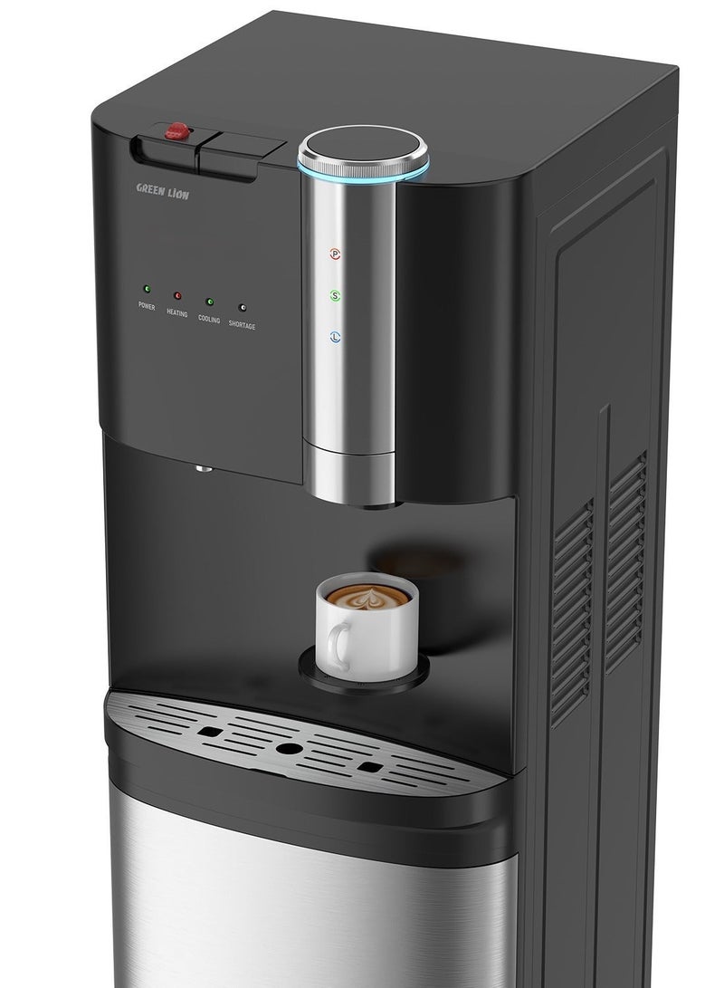 GREEN LION 2 in 1 Water Dispenser and Coffee Maker with Bottom Loading, 20 Bar Pump, Compressor Cooling, Hot and Cold Tanks, Touch and Rotary Control Maestro /Large, Small, Ground Capsule compatible - Image 4