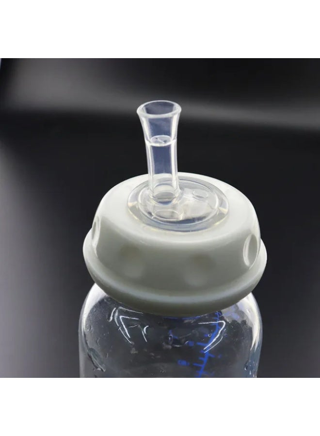 ROVCO Silicone Straw Nipple, Flexible, Food-Grade, for Wide-Neck Bottles, BPA Free, Transparent, 1 Piece - Image 5