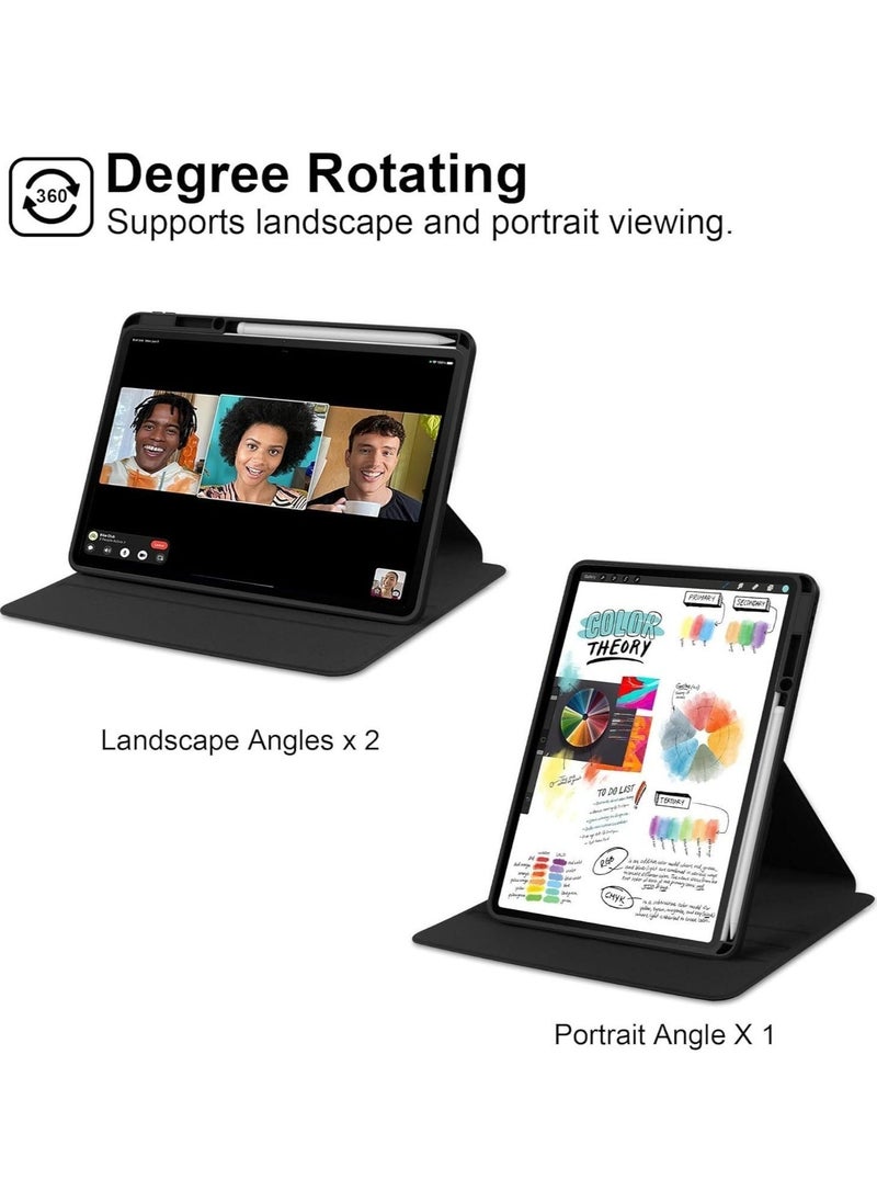 Clear Back Case Compatible with Huawei MatePad Air 11.5 Inch Released 2023 with Pen Holder, 360 Degree Swivel Stand Folio Flip Smart Tablet Cover Auto Sleep/Wake Tablet Case - Image 5