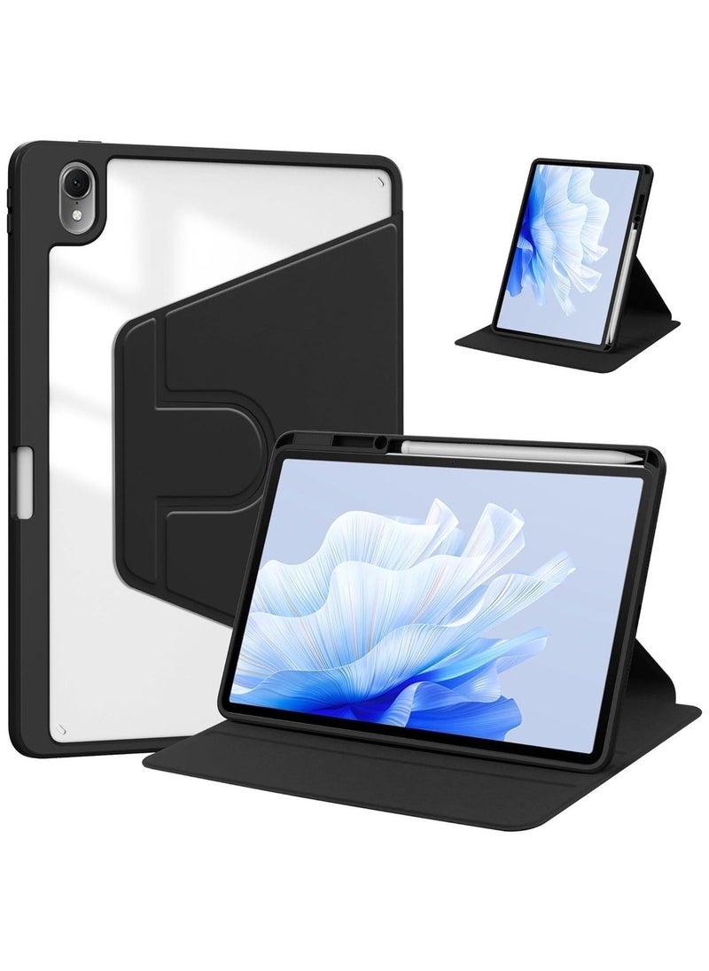 Clear Back Case Compatible with Huawei MatePad Air 11.5 Inch Released 2023 with Pen Holder, 360 Degree Swivel Stand Folio Flip Smart Tablet Cover Auto Sleep/Wake Tablet Case - Image 1
