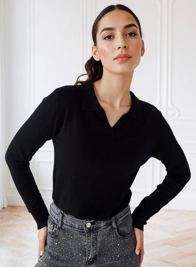 2Xtremz 2Xtremz Collared Sweater with Long Sleeves