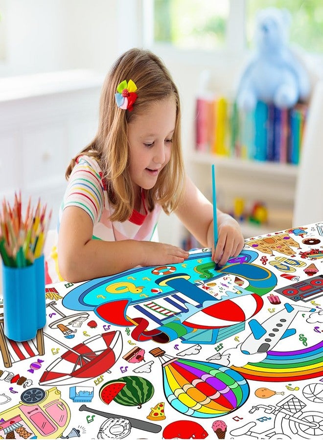 SPERINGEEN Summer Decorations, Giant Versatile Coloring Games/Activities/Table Cloth/Poster/Pages/Banner/Party Favors for Family, Classroom -Summer Crafts for Kids Party Decorations - Image 4