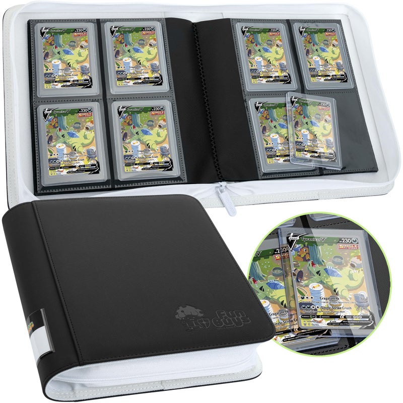 FunGuys Toploader Binder Trading Card Binder Storage 128 4 جيب علوي محمل مجموعة بوكيمون بيندر لمجلدات بطاقات Yugioh MTG TCG لبطاقات التداول - Image 1