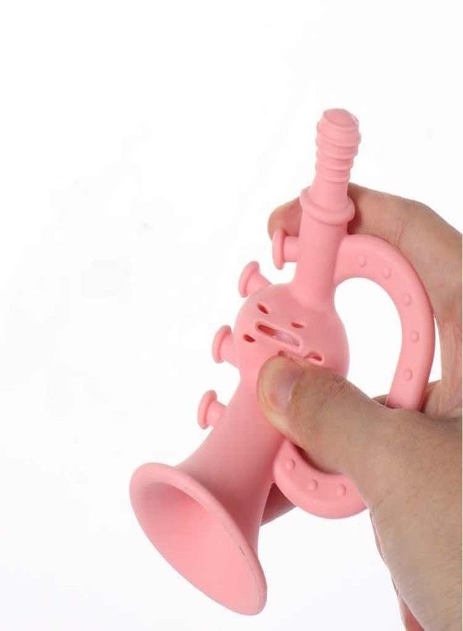 Fimalia Teething Baby Chew Toys, BPA-Free Baby Teething Toy for Babies 0-12 Months. Natural Organic Freezer Safe Specialized Teether Toys for Toddlers, Relief Gingival Pain ( 2pc, Multicolor ) (Trumpet Shape (2 pc Multicolor)) - Image 3