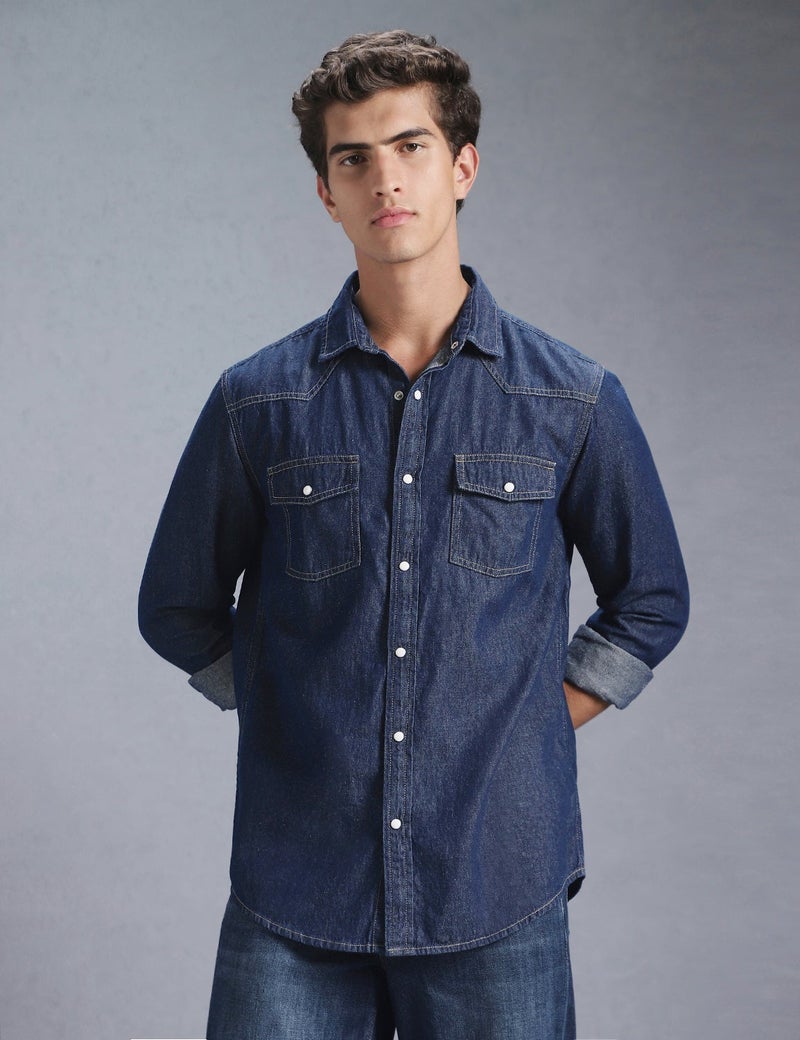 inkd Men Classic Denim Shirt | Regular Fit - Image 1