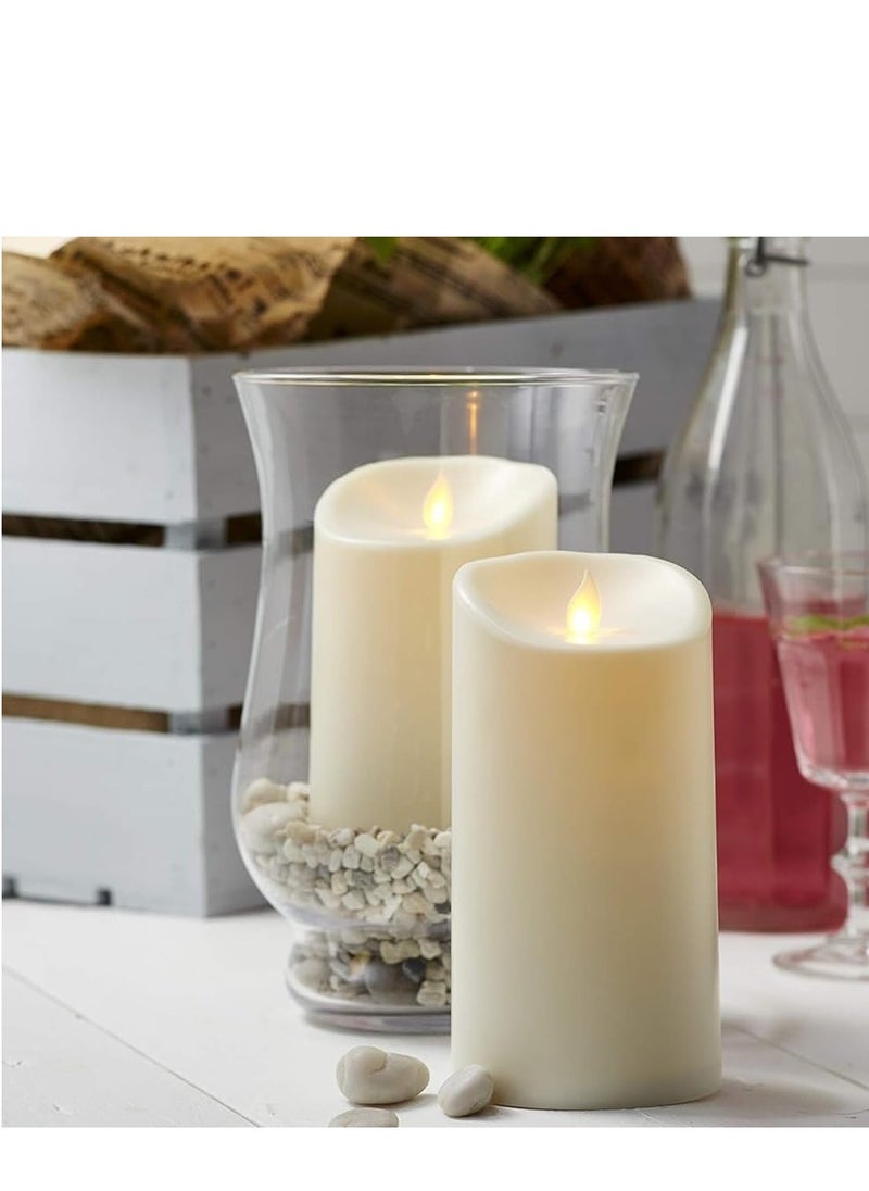 Plan A - Decorative LED Candle 12.5cm Tall Battery Operated Smokeless Moving Flame, Warm and Elegant for Bedroom, Living Room, Kitchen, Shelf, Ideal for Valentine's Day, Wedding, Special Occasion (1) - Image 1
