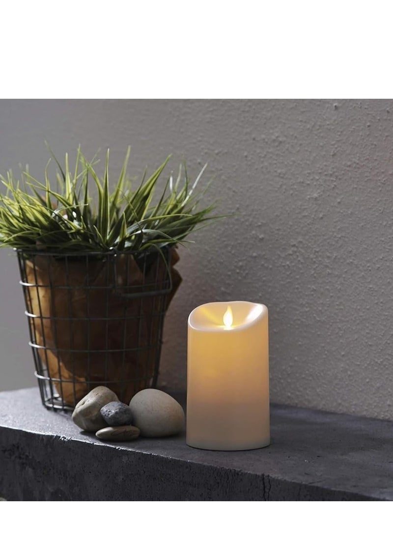 Plan A - Decorative LED Candle 12.5cm Tall Battery Operated Smokeless Moving Flame, Warm and Elegant for Bedroom, Living Room, Kitchen, Shelf, Ideal for Valentine's Day, Wedding, Special Occasion (1) - Image 1