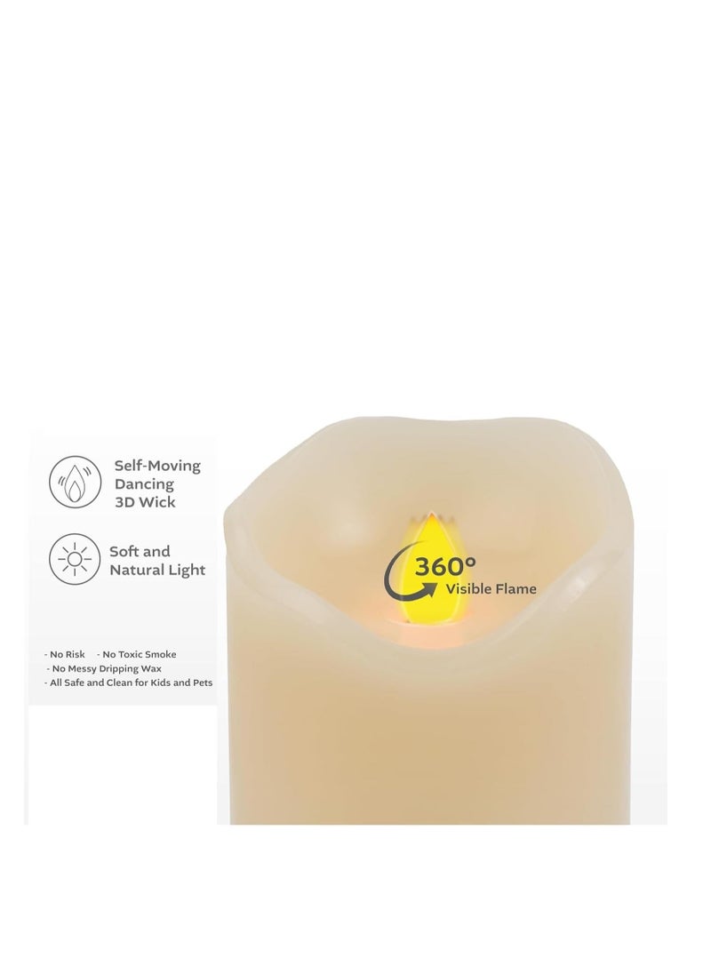 Plan A - Decorative LED Candle 12.5cm Tall Battery Operated Smokeless Moving Flame, Warm and Elegant for Bedroom, Living Room, Kitchen, Shelf, Ideal for Valentine's Day, Wedding, Special Occasion (1) - Image 1