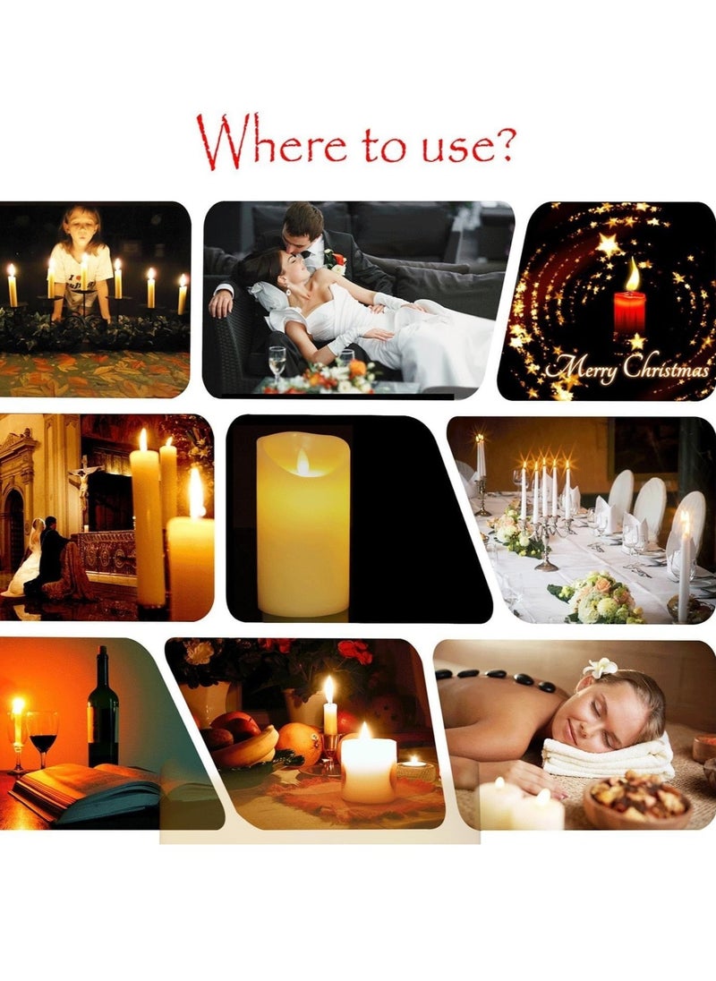 Plan A - Decorative LED Candle 12.5cm Tall Battery Operated Smokeless Moving Flame, Warm and Elegant for Bedroom, Living Room, Kitchen, Shelf, Ideal for Valentine's Day, Wedding, Special Occasion (1) - Image 1