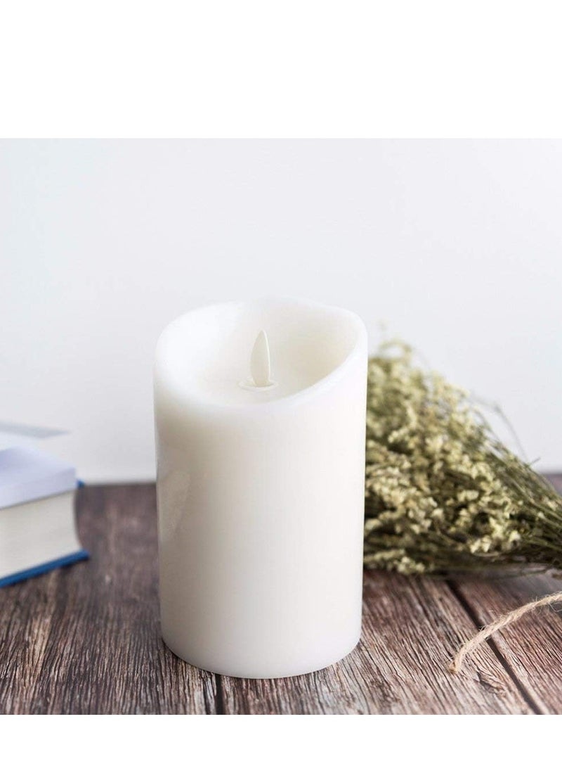 Plan A - Decorative LED Candle 12.5cm Tall Battery Operated Smokeless Moving Flame, Warm and Elegant for Bedroom, Living Room, Kitchen, Shelf, Ideal for Valentine's Day, Wedding, Special Occasion (1) - Image 1