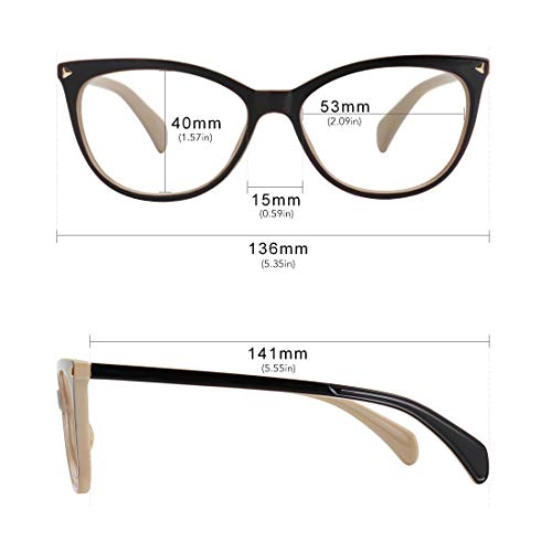 MEETSUN Non Prescription Glasses Frames For Women，Retro Cateye Fake Eyeglasses HD Clear Lens (Dark Brown Frame Clear Lens) - Image 5