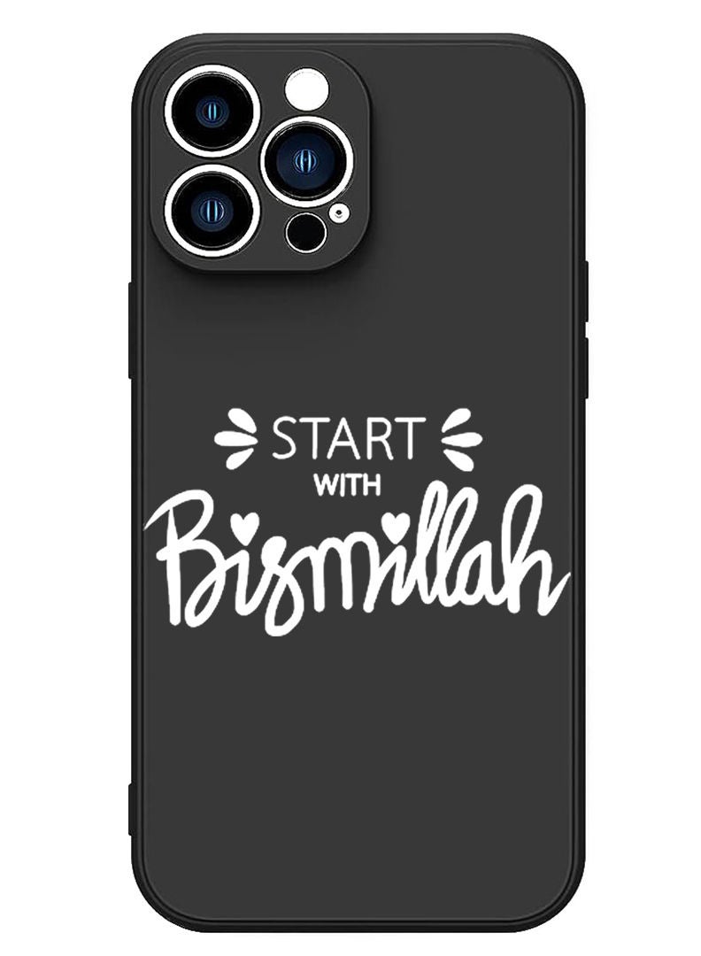 Theodor Protective Slim Fit Case Liquid Silicone Cover with Full Body Protection Anti-Scratch Shockproof Case For iPhone 13 Pro Black  - Stay pawsitive copy - Image 1