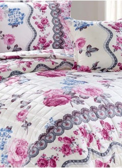 Moon 4Pieces Ultra Soft Winter Comforter Set Single Size 160x210cm Floral Printed Warm Bedding Sets Multicolor  - Image 4