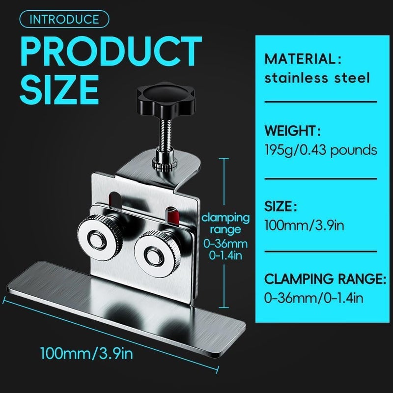 XSteez Cabinet Door Mounting Jig, Support Arm Installation Positioner, Adjustable Door Clamp - Image 3