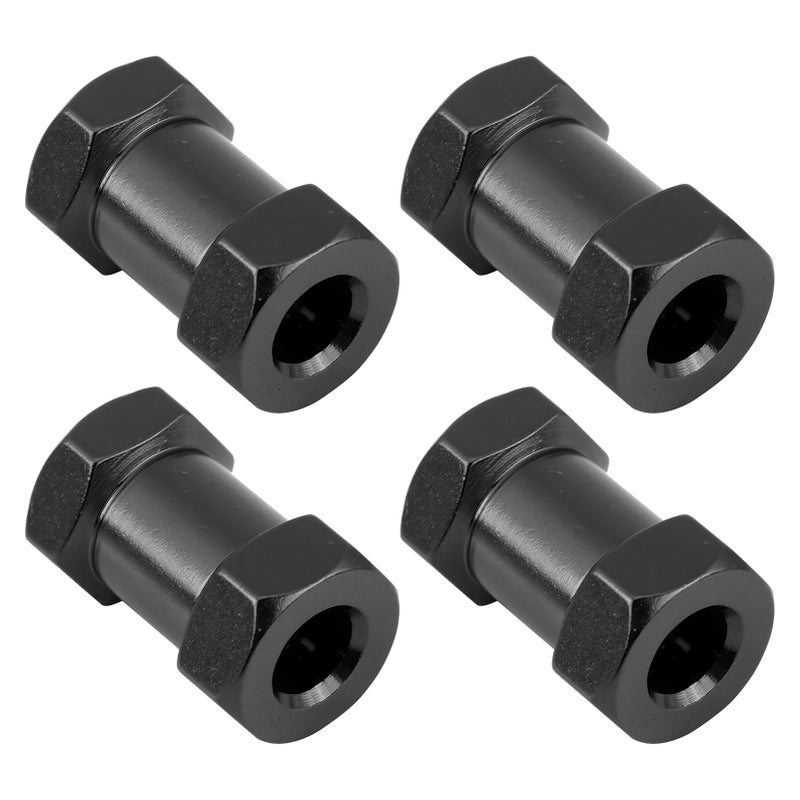 4pcs 12mm RC Hex Wheel Hub Metal Adapter for D90 AX10 CC01 SCX10 F350 Crawler (20mm Black) - Image 3