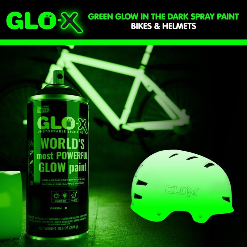 GLO-X Green Glow in the Dark Spray Paint - Make Christmas Indoor and Outdoor Decorations Glow Neon Fluorescent in the Dark - Metal Plastic Fabric - Image 4