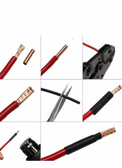 Y&D Wire Ferrules Kit Tinned Copper Crimp Connector Non Insulated Electrical Cable Pin Cord End Terminal Assortment with 48Pcs Heat Shrink Tubing  - Image 5