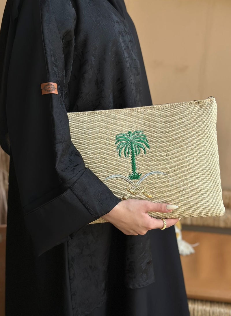 pouch bag with the logo of the Kingdom of Saudi Arabia, suitable for iPad and books - Image 3
