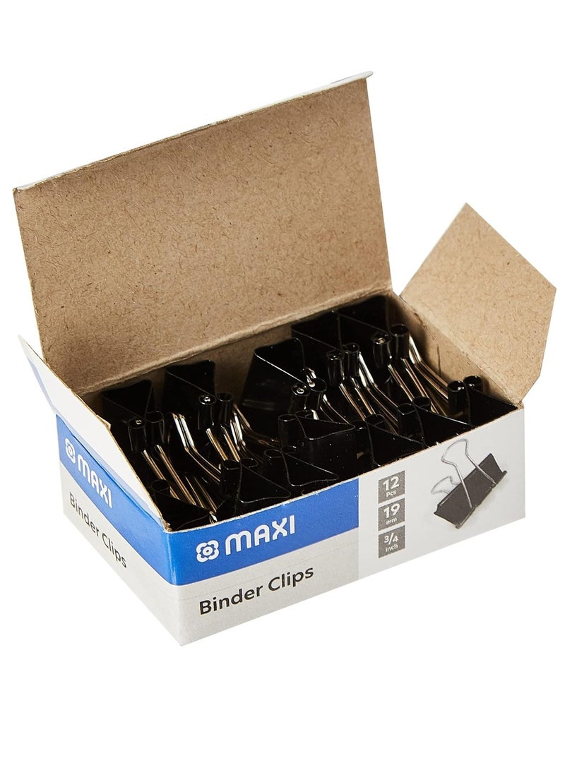 Maxi 12-Piece Binder Clips 19mm Size - Image 2