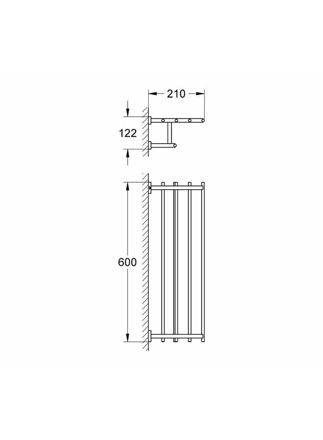 Grohe Essentials Cube New Multi-Towel Rack Chrome 40512001 - Image 2