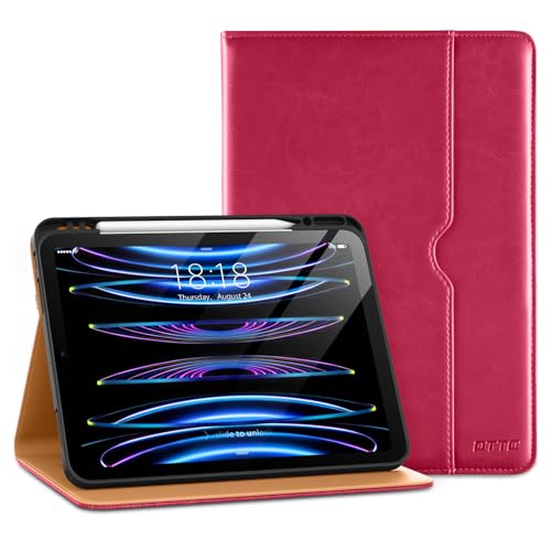 DTTO for iPad Pro 12.9 6th / 5th / 4th / 3rd Generation Case 2022/2021/2020/2018, Leather Folio Stand Cover with Built-in Apple Pencil Holder -Auto Wake/Sleep and Multi Viewing Angles, Peach - Image 1
