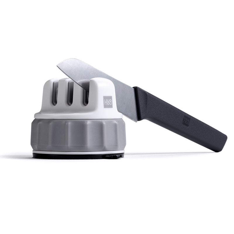 HUOHOU Premium Quality Knife Sharpener 3 Stage Stainless Steel Ceramic and Tungsten Sharpening Machine for Knives Easy Manual Sharpening - Image 4