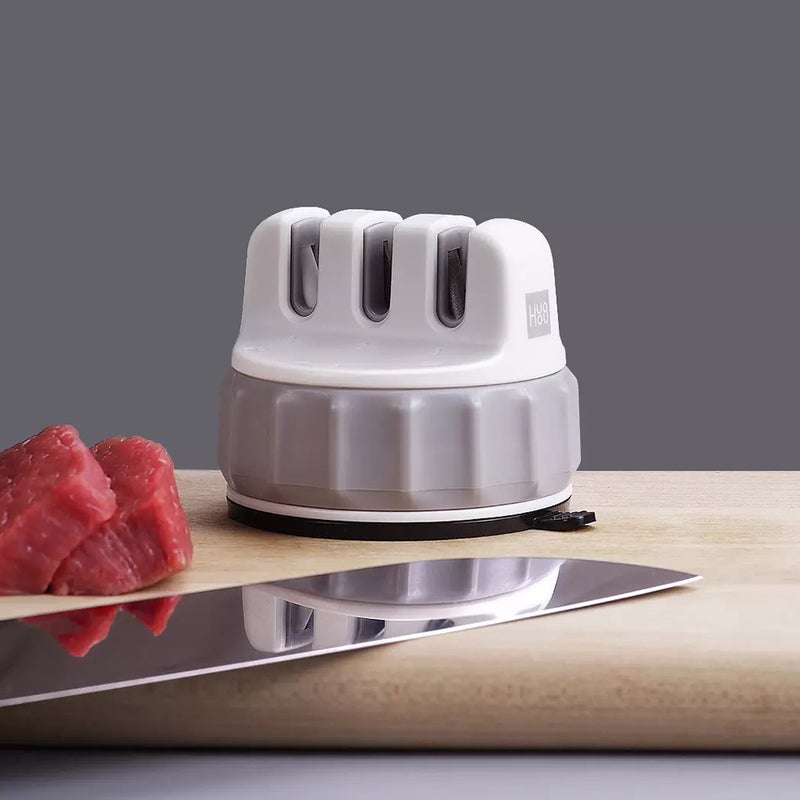 HUOHOU Premium Quality Knife Sharpener 3 Stage Stainless Steel Ceramic and Tungsten Sharpening Machine for Knives Easy Manual Sharpening - Image 5