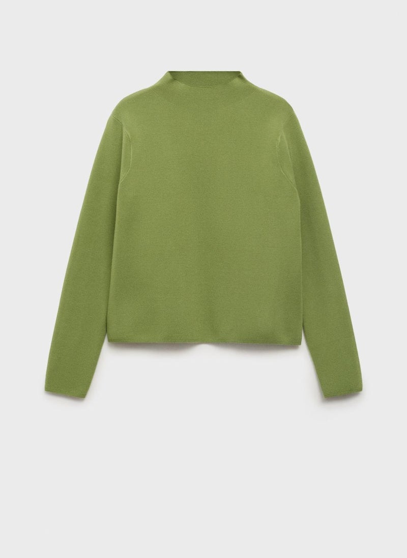 MANGO Knitted sweater with perkins neck - Image 5