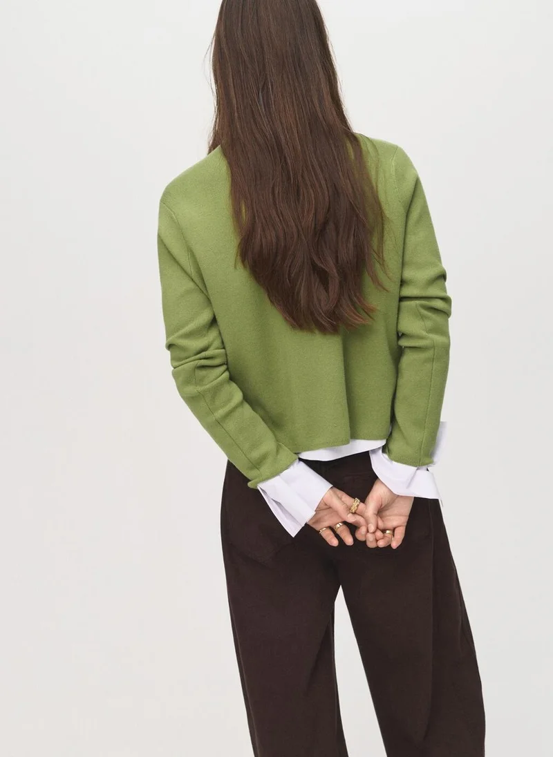 مانجو Knitted sweater with perkins neck