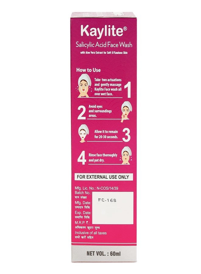 Kaylite Salicylic Acid Face Wash with Aloe Vera Extract for Soft and Flawless Skin (pack of 3) 180 ml - Image 5