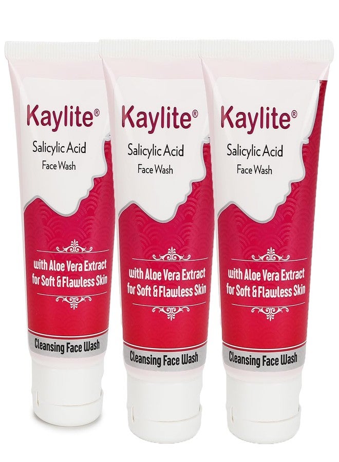 Kaylite Salicylic Acid Face Wash with Aloe Vera Extract for Soft and Flawless Skin (pack of 3) 180 ml - Image 1
