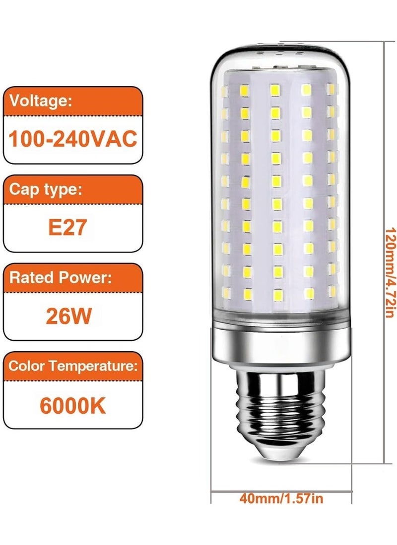 EASTERNSTAR 26W LED Light Bulbs, 200W Incandescent Bulbs Equivalent, E27 Large Edison Screw, 3000Lm, 6000K Daylight White,3 Pack[Energy Class A]  - Image 3